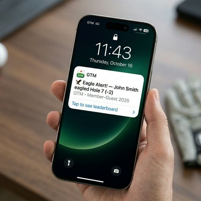 Flighted push notification showing an eagle alert on an iPhone